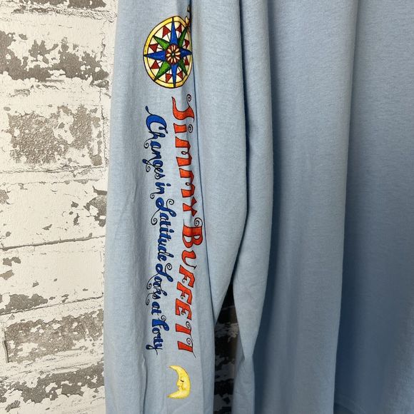 Jimmy Buffett Unisex 2XL Blue 2018 I Don't Know Tour Shirt Long Sleeve Crew Neck - Picture 3 of 13